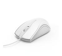 Hama Mouse ottico 00182603 – 3 pulsanti, 1000 DPI, con cavo, ambidestro – Bianco