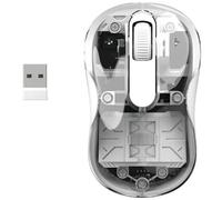 Mouse - 2x Bluetooth + ricevitore USB 2.4 GHz - MOBILITY LAB - PHANTOM - Bianco e trasparente