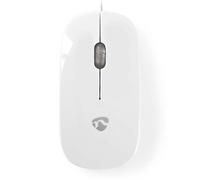 Ratón Nedis MSWD200WT Cable USB 1000 DPI Bianco Ambidestro