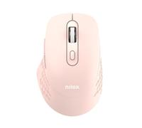 Ratón Nilox Dual Wireless Bluetooth USB 1600DPI Rosa 6 Pulsanti Silenzioso