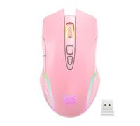 Ratón ONIKUMA CW905 Wireless 2.4G 3600 DPI Rosa RGB 7 Pulsanti Gaming