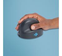 Ratón R-Go Tools HE Basic Bluetooth 1600 DPI Grigio Ergonomia Verticale Ricaricabile
