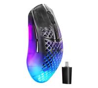 Ratón SteelSeries Aerox 3 Wireless Gen 2 RF Bluetooth 26000 DPI Nero Trasparente