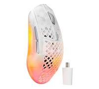 Ratón SteelSeries Aerox 3 Wireless Gen 2 Wireless 26000 DPI Trasparente Bianco 6 Pulsanti
