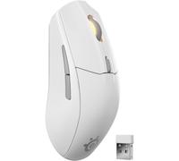 SteelSeries Rival 3 Wireless Gen 2 - Mouse da gioco - 2,4 GHz e Bluetooth - Sensore ottico TrueMove Air da 18000 DPI - Durata 60 milioni di clic - Leggero - Piedini 100% PTFE - Bianco