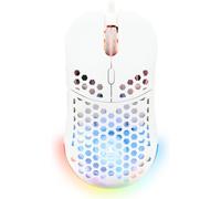 The G-Lab - Kult Oxygen - Mouse Gaming con Filo ad Alte Prestazioni 12.800 DPI - Massima Reattività, RGB 100% Personalizzabile, 6 Pulsanti Programmabili, Ambidestro, Silenzioso - Bianco - Novità