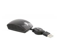 Ratón TnB Guppy MUG3BK Compatto Cavo Retrattile USB Nero