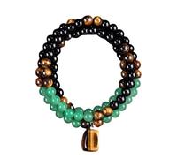 Ratpzou Collana Lunga in Cristalli con Perle Perle da 8mm Gioielli Lunghi | Collana con Pendente Unisex Regalo per Lei Lui Compleanno Festa Celebrazione