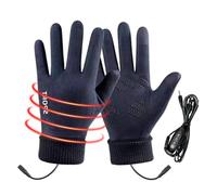 Ratpzou Guanti Riscaldati per Donne, Guanti da Lavoro Riscaldabili USB, Touchscreen 3 Livelli Calore per Freddo Guidare Motociclismo Sci Ciclismo Neve