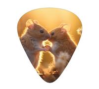 Rats in Love - Set di 12 plettri per chitarra, sottili, medi e spessi, adatti per chitarra, basso, chitarra elettrica e ukulele