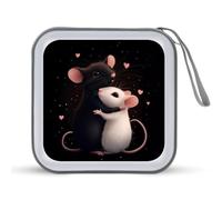 Rats Love CD Case Holder Portable 40 Capacità DVD Wallet Storage Organizer per Auto Viaggi