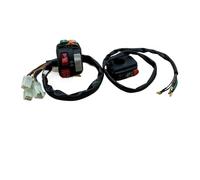 RAtsch Motociclo Manubrio Interruttore di Controllo 1 Coppia 22mm 7/8" Interruttori Multifunzionali per Motociclette Clacson Faro Indicatore di Direzione Pulsante di Accensione Spegnimento Manubrio