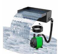 RATSTONE Cascata per Laghetto da Giardino, Cascata Piscina, 3000l/Ora, Set in Acciaio Inossidabile da 30 Cm, 48w, Decorazione di Giardini, Terrazze