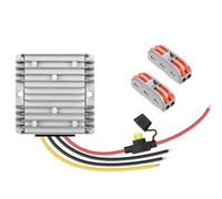 RATSTONE Convertitore DC da 12V a 24V, convertitore DC da 12V a 24V 15A 360W con fusibile, connettore rapido impermeabile, convertitore DC Boost per Golf Cart LED Lights Automotive