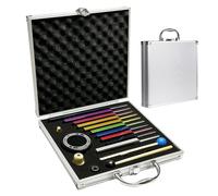 RATSTONE Diapason Neurologico,Set di 10 pezzi con base + 2 martelli in silicone e panno per la pulizia, diapason ideale per la guarigione dei chakra, la guarigione del suono e l'antistress.