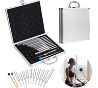 RATSTONE Diapason Neurologico,Set di 10 pezzi con base + 2 martelli in silicone e panno per la pulizia, diapason ideale per la guarigione dei chakra, la guarigione del suono e l'antistress.