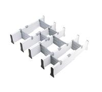RATSTONE Divisori per Cassetti Cucina，Divisori per Cassetti Regolabili,Confezione da 5,Separatori Per Cassetti Lunghezza Regolabile 37,5-54 cm, Altezza 10 cm,Camera da Letto, Cassettiera, Ufficio
