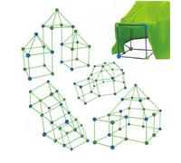 RATSTONE Fortino per Bambini，Tunnel Gioco per Bambini，175 Pezzi Kit di Costruzione del Forte,Giochi DIY Forti Tunnel Tenda Da Gioco 5-9 Anni，Castelli Fai-da-te Tenda
