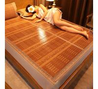 Rattan in bambù carbonizzato a doppio raffreddamento, pieghevole e ultra traspirante, per letti estivi, queen/king size, adatto alla famiglia, per camera da letto e dormitorio
