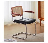 Rattan intrecciato a mano del cuoio dell'unità di elaborazione che pranza le sedie con i braccioli, disposizione dei posti a sedere comoda per il caffè