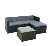 Rattan Lounge Arredamento Mobili da Giardino Set Divano Couch 3-Sitzer Nero IN