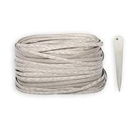 Rattan park 50m-55m plastic rattan repair kit (Contains Weaving Tool),9mm width Rattan Repair Material, Plastic Rattan for Wicker Furniture Repair - Weight 0.5Kg (Rustic Grey) (Ash Grey)