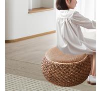 Rattan pouf divano ottomano sgabello rustico sgabello tradizionale rotondo