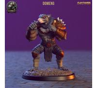 Rattenvolk Boxer Miniatur Rat Fighter Figura Per RPG Come D&D 5E Topo & Mistica
