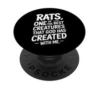 Ratti divertenti che dicono una creatura creata da Dio PopSockets PopGrip Adesivo