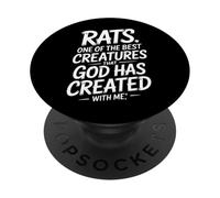 Ratti divertenti che dicono una creatura creata da Dio PopSockets PopGrip Adesivo