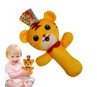 Rattle Toys for Kids, Cartoon Animal Hand Rattles, Plush Soft Children Supplies, Portable Development Toy, Fun Learning Accessory for Home, Kindergarten, Nursery, Preschool, 15x10cm