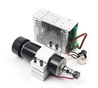 RATTMMOTOR 500W Kit de motor de husillo enfriado por aire 0.5kw ER11 12000RPM Mini motor de husillo y controlador de velocidad de 220V y soporte de montaje de 52 mm con tornillos para grabado