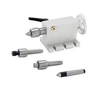 RATTMMOTOR 65 mm Tornio Centro Morse Kegel 2 Live Center mobile MT2 contropunta con 4 teste intercambiabili per fresatrice CNC per incisione 4° asse, rotazione CNC fresa