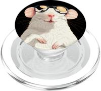 Ratto bianco intelligente in belle cornici per gli amanti dei roditori PopSockets PopGrip per MagSafe