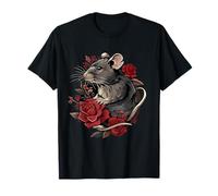 Ratto Proprietario Colorato Ritratto Roditore Motivo Pet Cute Rat Lover Maglietta