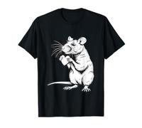Ratto Proprietario Colorato Ritratto Roditore Motivo Pet Cute Rat Lover Maglietta