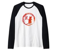 Ratto Segno Zodiacale Cinese Maglia con Maniche Raglan