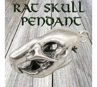 Ratto Teschio Ciondolo 925 Argento Motociclista Celtic Magic Pagano Gotico Lisca