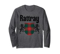 Rattray Clan Scozzese Nome Stemma Tartan Maglia a Manica