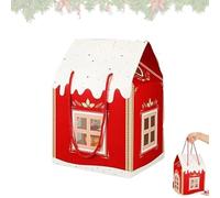 RATUDE Christmas Wonderland Cottage Confezione Regalo, Decorazioni per Interni e a Forma di Casa, Scatole Regalo con una Ghirlanda sulla Porta del Palazzo Ideale per Regali per la Casa (B,1PC)