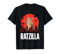 Ratzilla Divertente Ratto Mostro Arte Giapponese Maglietta