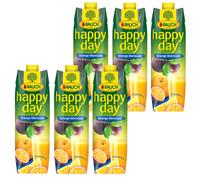 Rauch Happy Day Arancia Maracuja Succo Di Frutta Frutti Del Sud 1000Ml 6 Pezzi