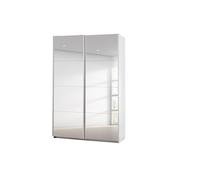 Rauch Möbel Caracas Armadio con Ante scorrevoli, Legno ingegnerizzato, Piastra di serraggio, Bianco con 2 Porte a Specchio, 136x210x62