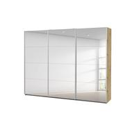 Rauch Möbel Caracas Armadio con Ante scorrevoli, Legno ingegnerizzato, Piastra di serraggio, Oak Artisan con 3 Porte a Specchio, 271x210x62
