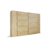 Rauch Möbel Kronach - Armadio combinato in rovere Artisan, 4 ante, con 2 appendiabiti, 10 ripiani, 311 x 210 x 60 cm