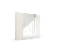 Rauch Möbel Pure by Quadra Spin - Armadio con ante girevoli, 5 porte, con specchio, 3 mensole, 226 x 210 x 54 cm, colore: Bianco