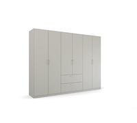 Rauch Möbel Pure by Quadra Spin - Armadio con ante girevoli, 6 porte, con 3 aste appendiabiti, 3 ripiani, 2 cassetti, 271 x 210 x 54 cm