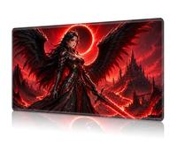 RAUEDWDJS MTG - Tappetino da gioco, 61 x 35,6 cm | Bordi cuciti, base antiscivolo, ideale per Commander e TCG, adatta a scrivanie standard, Red Warrior