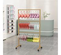 RAUGAJ Espositore per Biancheria Intima,Porta Reggiseni con Ruote,Appendiabiti,Negozio di Abbigliamento,Scaffali per Negozi,Appendiabiti Commerciale Indipendente per Bikini,Costumi da Bagno,lingeri