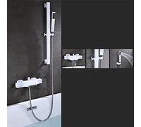 RAUGAJ Rubinetti, Rubinetto in Ottdel Bacino da Bagno a Doppia Maniglia Rubinetto Mixer Di Bacino Di Lusso Mixer Caldo Edo Lavello Del Lavandino per la Lavagna Del Bagno/Set Bianco